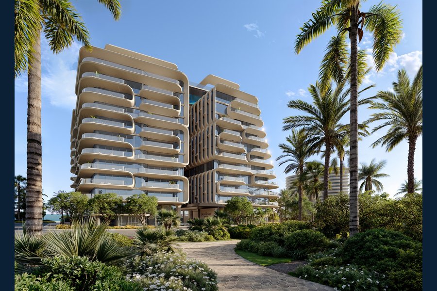 Rendering of The Delmore oceanfront building in Surfside