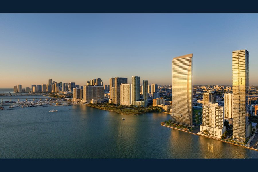 Rendering of the EDITION Residences tower on the Edgewater bayfront
